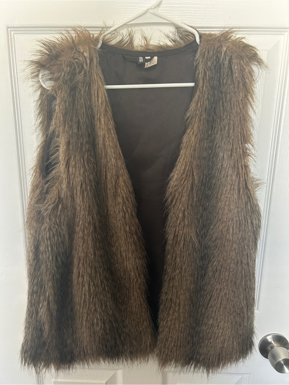 H&M Brown Faux Fur Sleeveless Vest